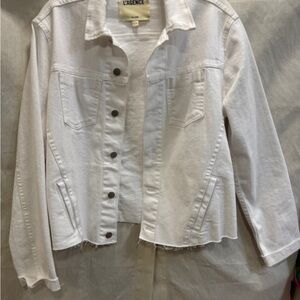 L'AGENCE white Jean Jacket